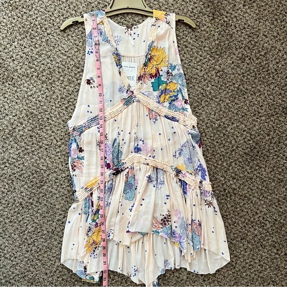 Free People - Tiered Tunic Top - Pink Floral - Size S - Picture 8 of 8